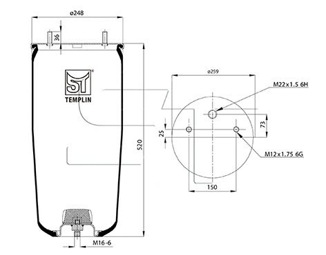 Bellow, air suspension (04.060.6006.560)