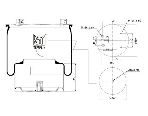 Bellow, air suspension (04.060.6106.100)
