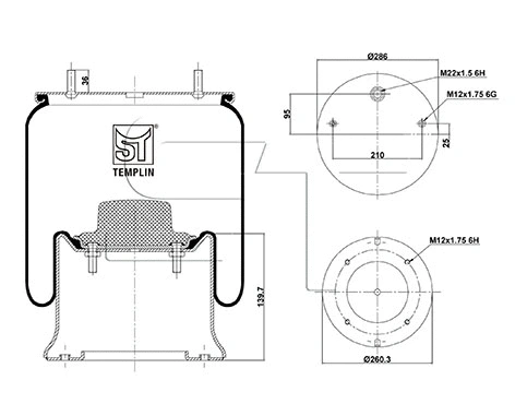 Bellow, air suspension (04.060.6206.830)