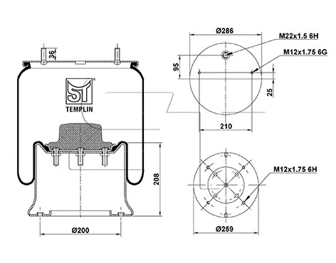 Bellow, air suspension (04.060.6206.530)