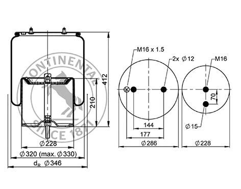 Bellow, air suspension (04.010.6100.120)