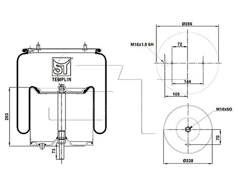 Bellow, air suspension (04.060.6006.056)