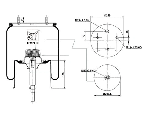 Bellow, air suspension (04.060.6006.682)