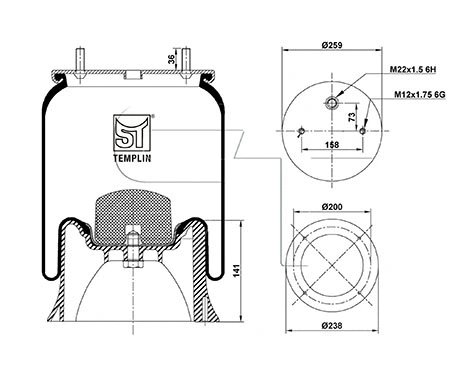 Bellow, air suspension (04.060.6106.020)