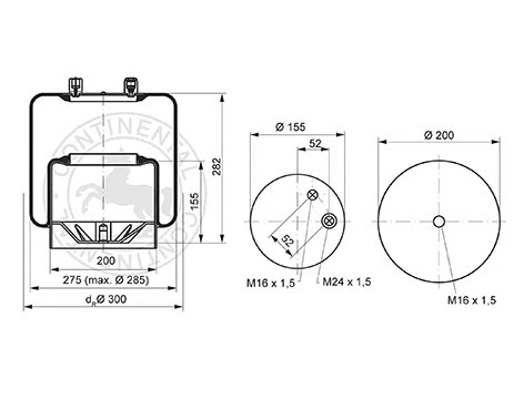 Bellow, air suspension (04.010.6000.950)