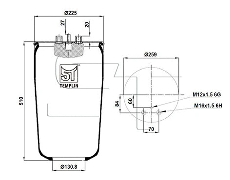 Bellow, air suspension (04.060.6106.930)
