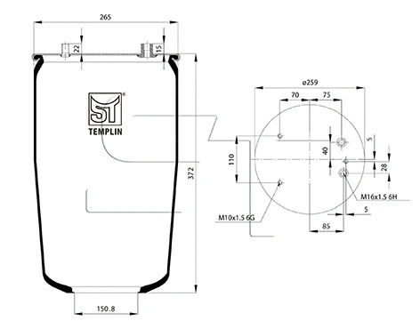 Bellow, air suspension (04.060.6106.270)