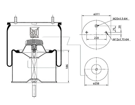 Bellow, air suspension (04.060.6006.270)