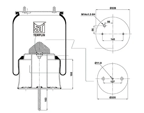Bellow, air suspension (04.060.6206.870)