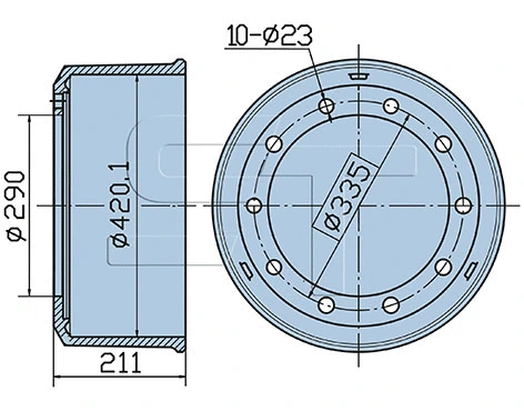 Brake Drum (03.090.0252.300)