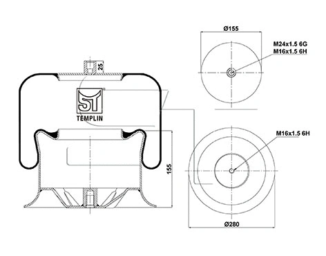 Bellow, air suspension (04.060.6006.960)