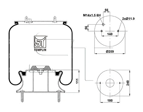 Bellow, air suspension (04.060.6206.770)