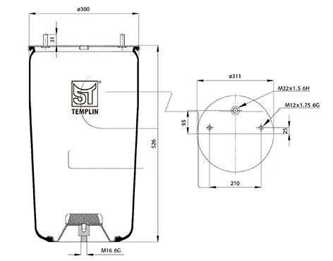 Bellow, air suspension (04.060.6006.470)