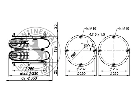 Bellow, air suspension (04.010.6200.980)