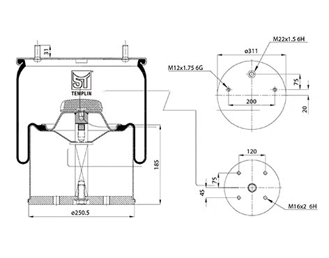 Bellow, air suspension (04.060.6006.050)