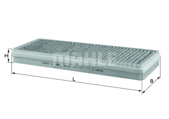 Filter, cabin air (LAK 43)