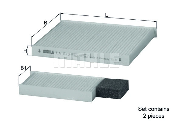Filter, cabin air (LA 570/S)