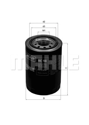 Filter, operating hydraulics (HC 98)