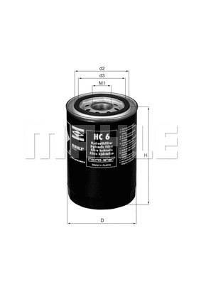 Filter, operating hydraulics (HC 6)