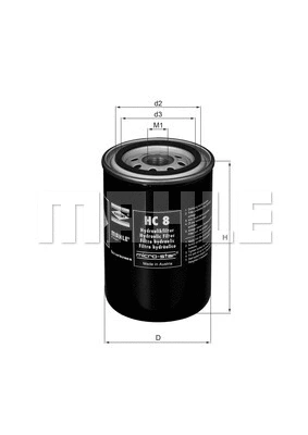 Filter, operating hydraulics (HC 8)