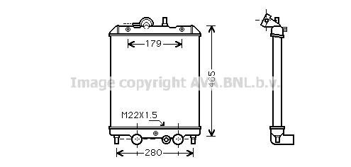 Radiator, engine cooling (PO2001)