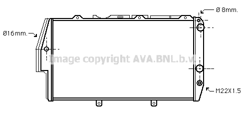 Radiator, engine cooling (AI2055)