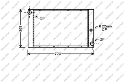 Radiator, engine cooling (BM046R007)