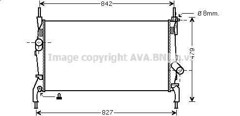 Radiator, engine cooling (FDA2405)