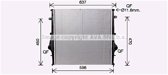 Radiator, engine cooling (AL2146)