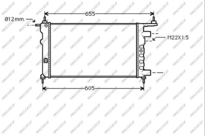 Radiator, engine cooling (OP028R006)