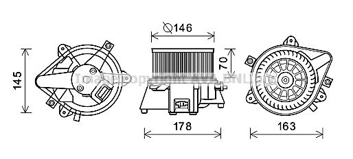 Electric Motor, interior blower (FT8450)