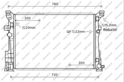 Radiator, engine cooling (ME328R002)