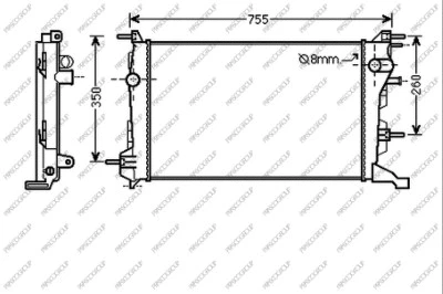 Radiator, engine cooling (RN036R003)