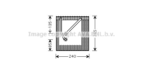 Evaporator, air conditioning (VNV242)