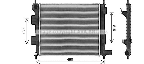 Radiator, engine cooling (HY2578)
