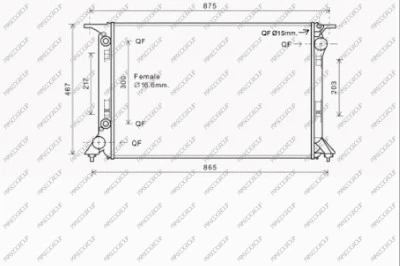 Radiator, engine cooling (AD620R011)