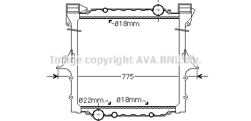 Radiator, engine cooling (MN2058)