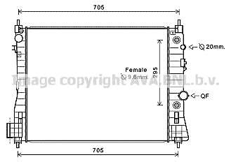 Radiator, engine cooling (OL2655)