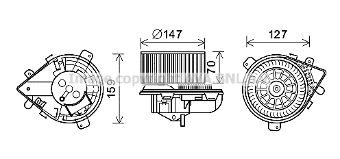 Electric Motor, interior blower (PE8395)