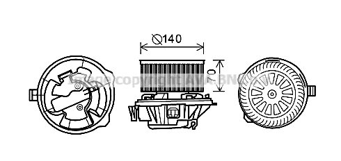 Electric Motor, interior blower (CN8289)