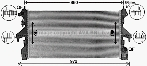 Radiator, engine cooling (CN2319)