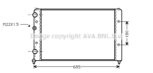Radiator, engine cooling (STA2031)