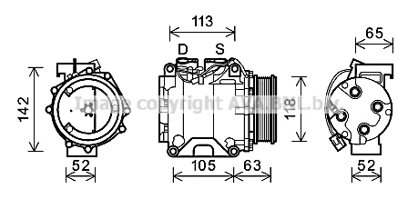 Compressor, air conditioning (HDAK238)