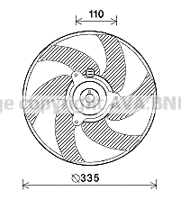 Fan, engine cooling (PE7551)