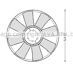 Fan Wheel, engine cooling (MEB280)