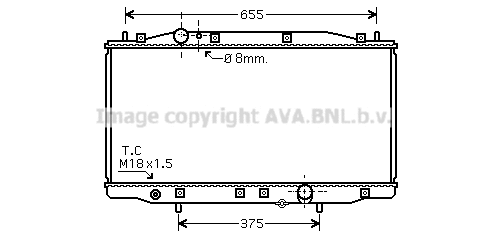 Radiator, engine cooling (HD2218)