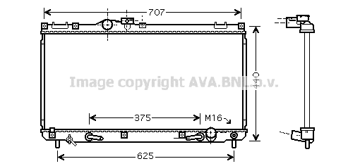 Radiator, engine cooling (TO2322)