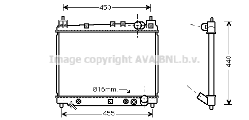 Radiator, engine cooling (TO2259)