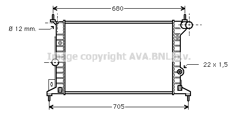 Radiator, engine cooling (OLA2242)