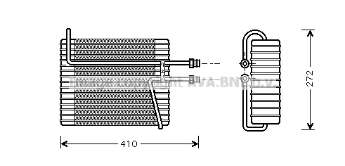 Evaporator, air conditioning (VOV103)